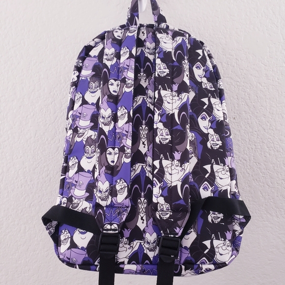 NWOT Loungefly Disney Villains Purple Canvas Backpack Adult - Picture 5 of 13